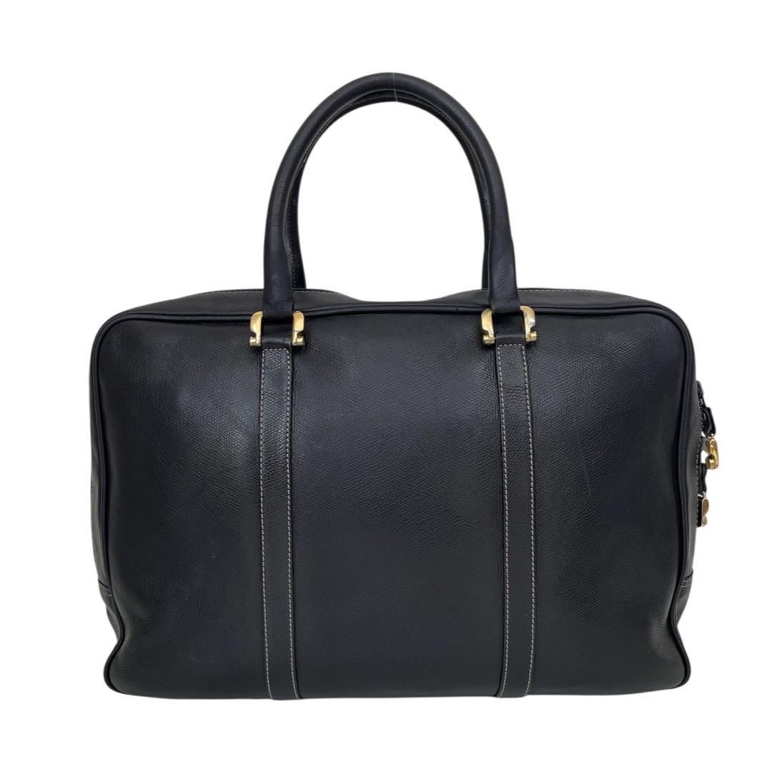 【極美品】ロエベ　ビジネスバッグ　アナグラム　ブラック　レザー　5128