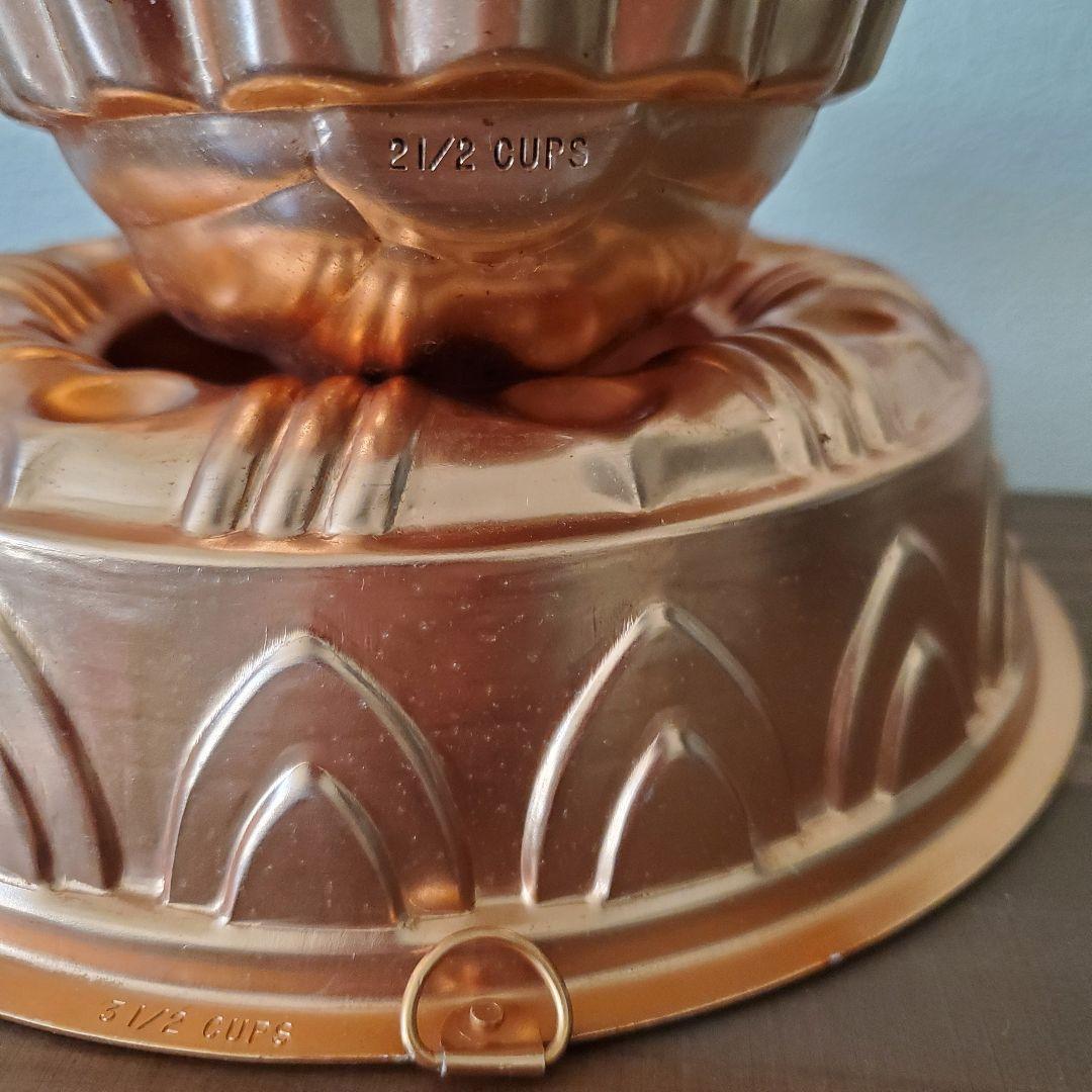 ビンテージ 銅製 リングモールド ゼリー型 メロンゼリー型