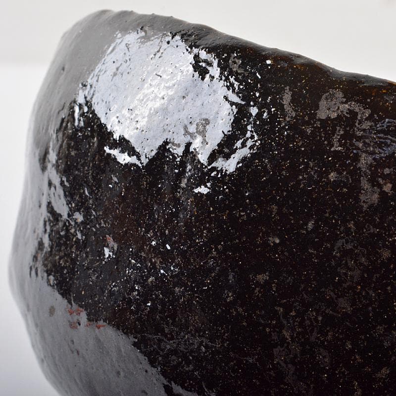 茶道具　楽吉左衛門　黒楽茶碗　共箱　D　R7098