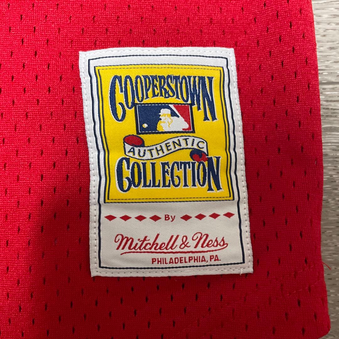 極美品 Mitchell & Ness REDS 5 BENCH Jersey