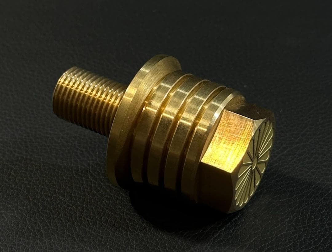 Z1 Z2 フィン仕様 真鍮製 菊紋 ステムボルト kz900 kz m861