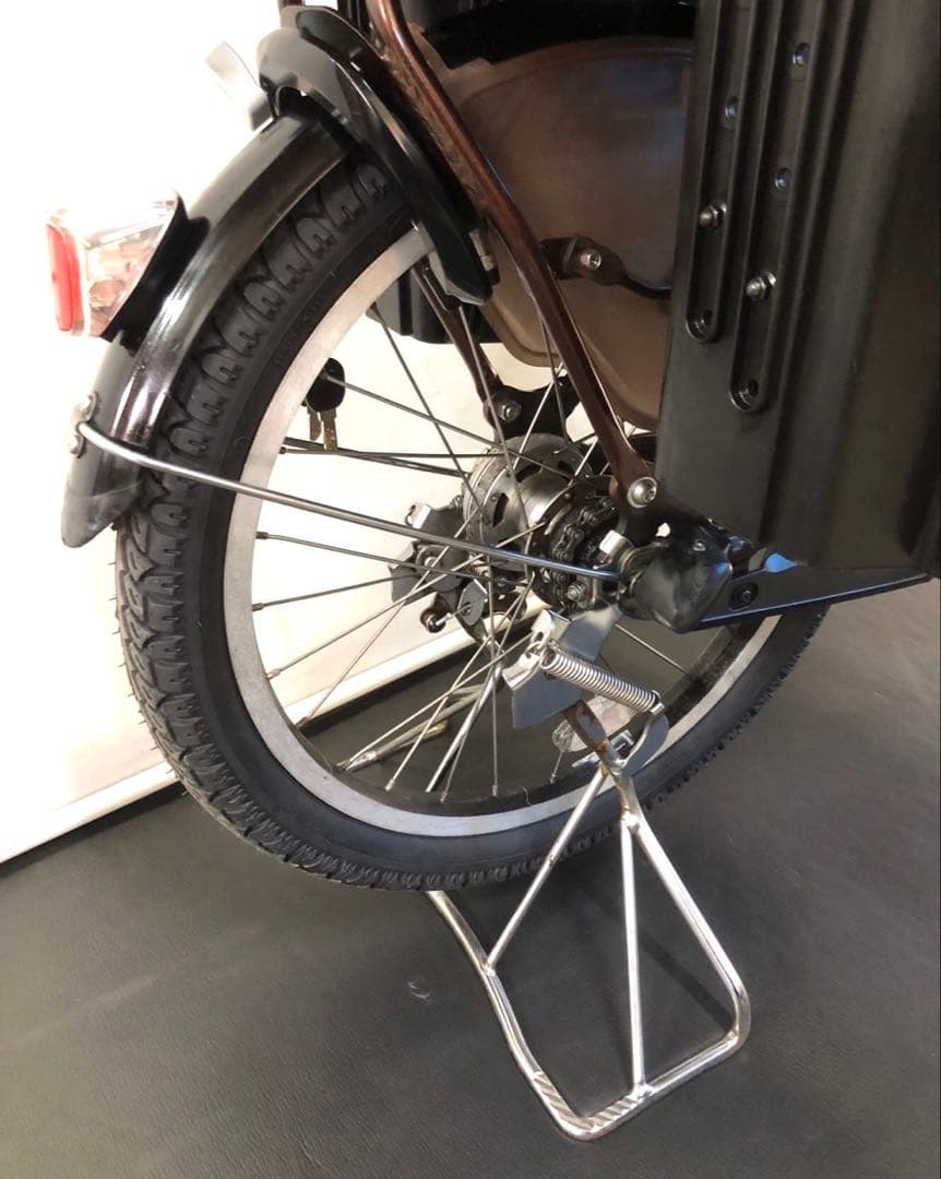 1年保証 ブリヂストン　20インチ　子供乗せ　3人乗り　茶色　電動アシスト自転車