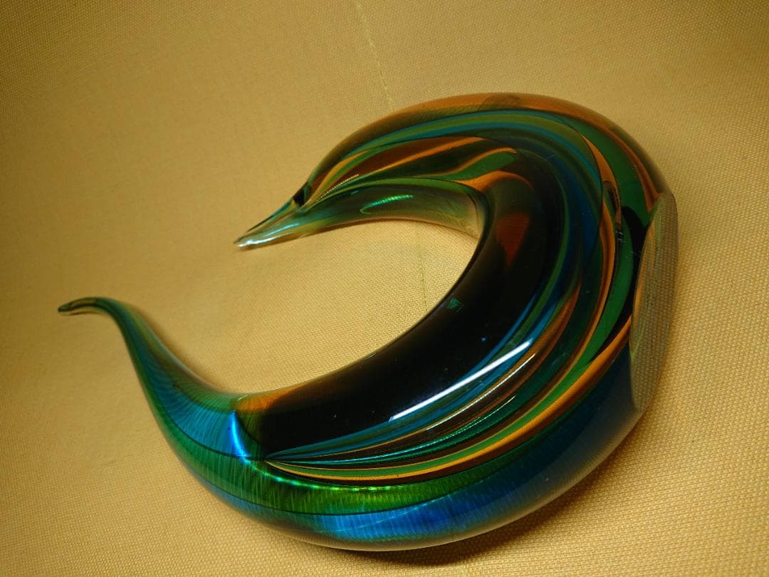【美品】ムラーノガラス　彫刻　置物　インテリア　工芸品　美術品　A2967
