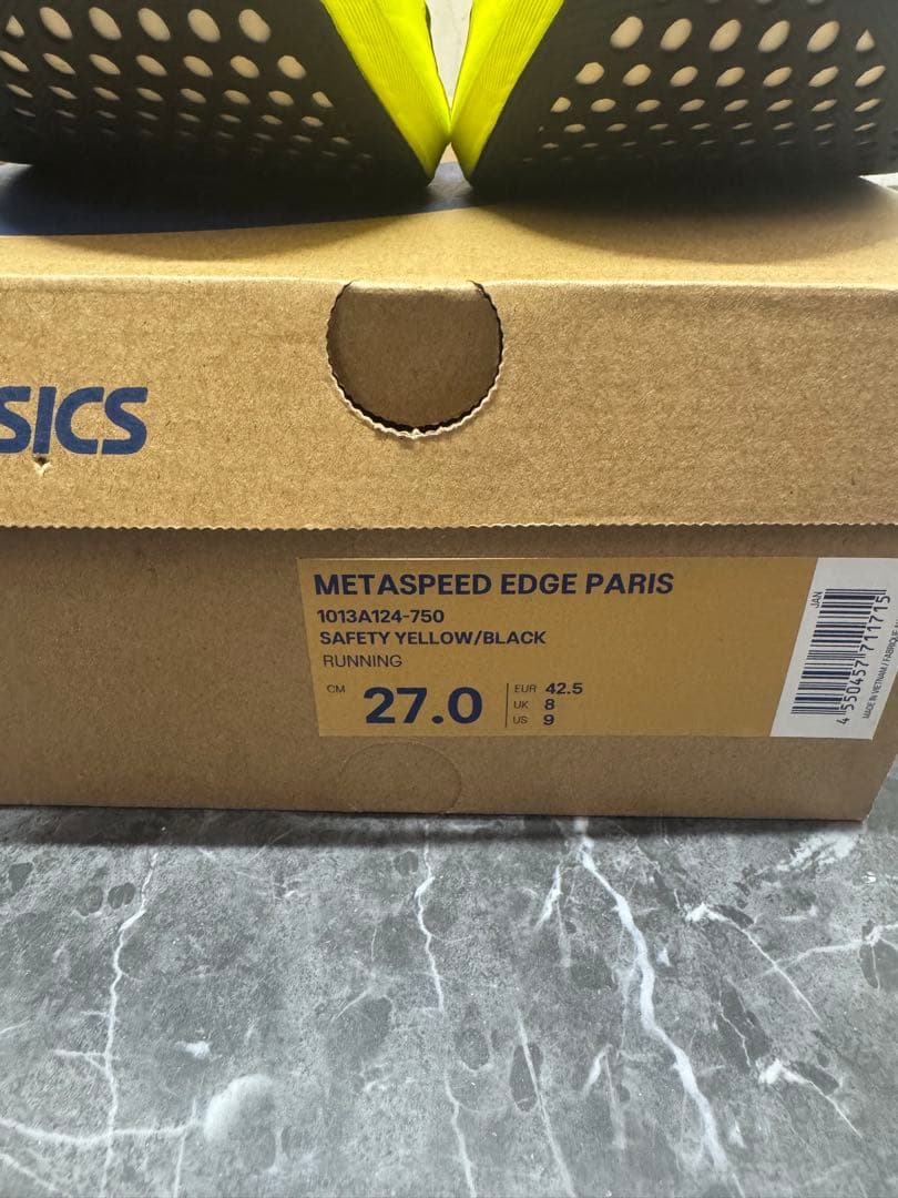 【新品未使用】asics メタスピードエッジパリ　27㎝
