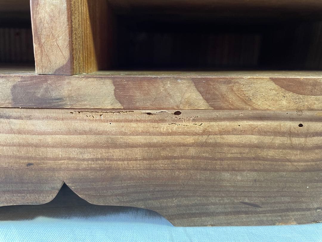 昭和レトロ　アンティーク家具　木製棚　書類棚