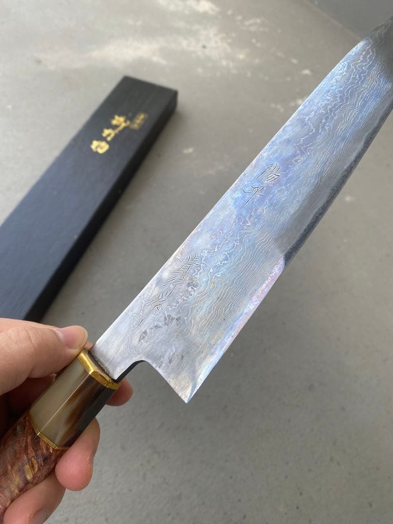 岩井 貴行 青ニ鋼 牛刀包丁 210mm