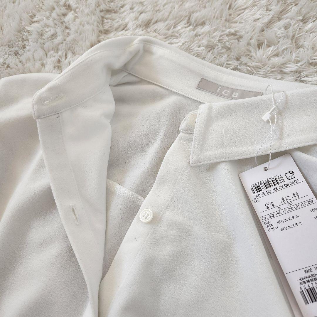 新品✨iCB 24AW 洗える マラボーテジョーゼットボウタイデザインカットソー