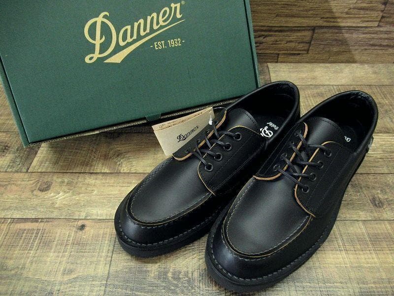 新品 ダナー ブローガン 茶芯 モカシン レザー シューズ 黒 25.5 ①