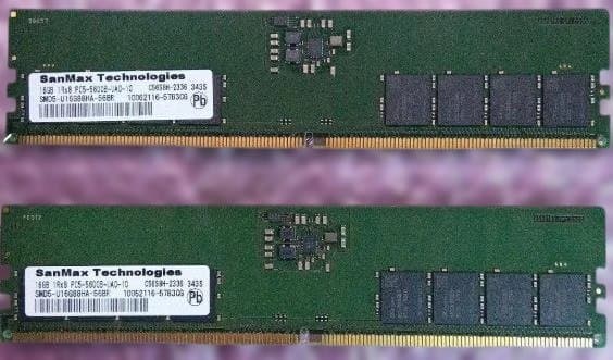 SanMax DDR5 5600MHz 32GB (16GBx2) 動作確認済