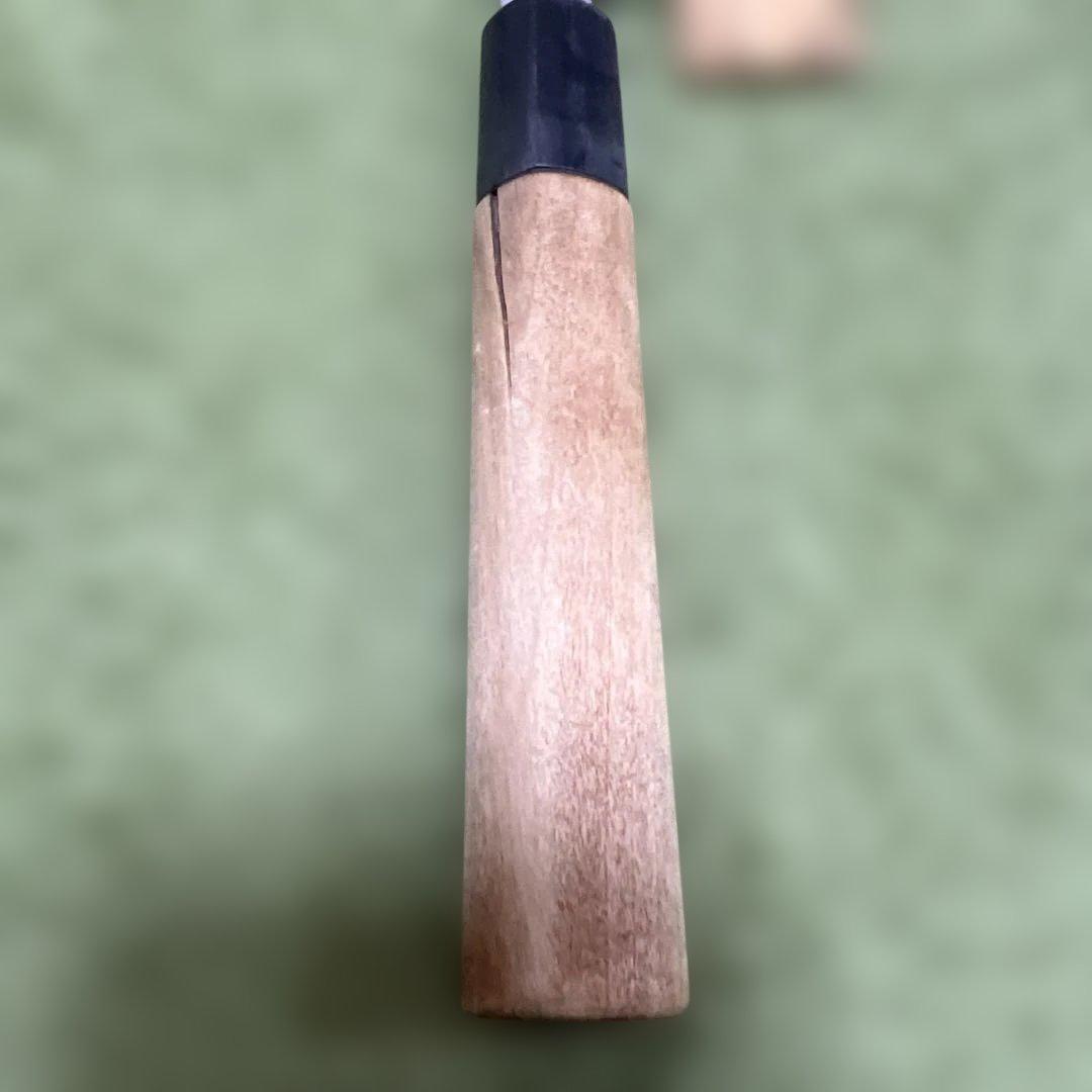 ステンレス 柳刃包丁 19.5cm 木製ハンドル 全長32.5cm