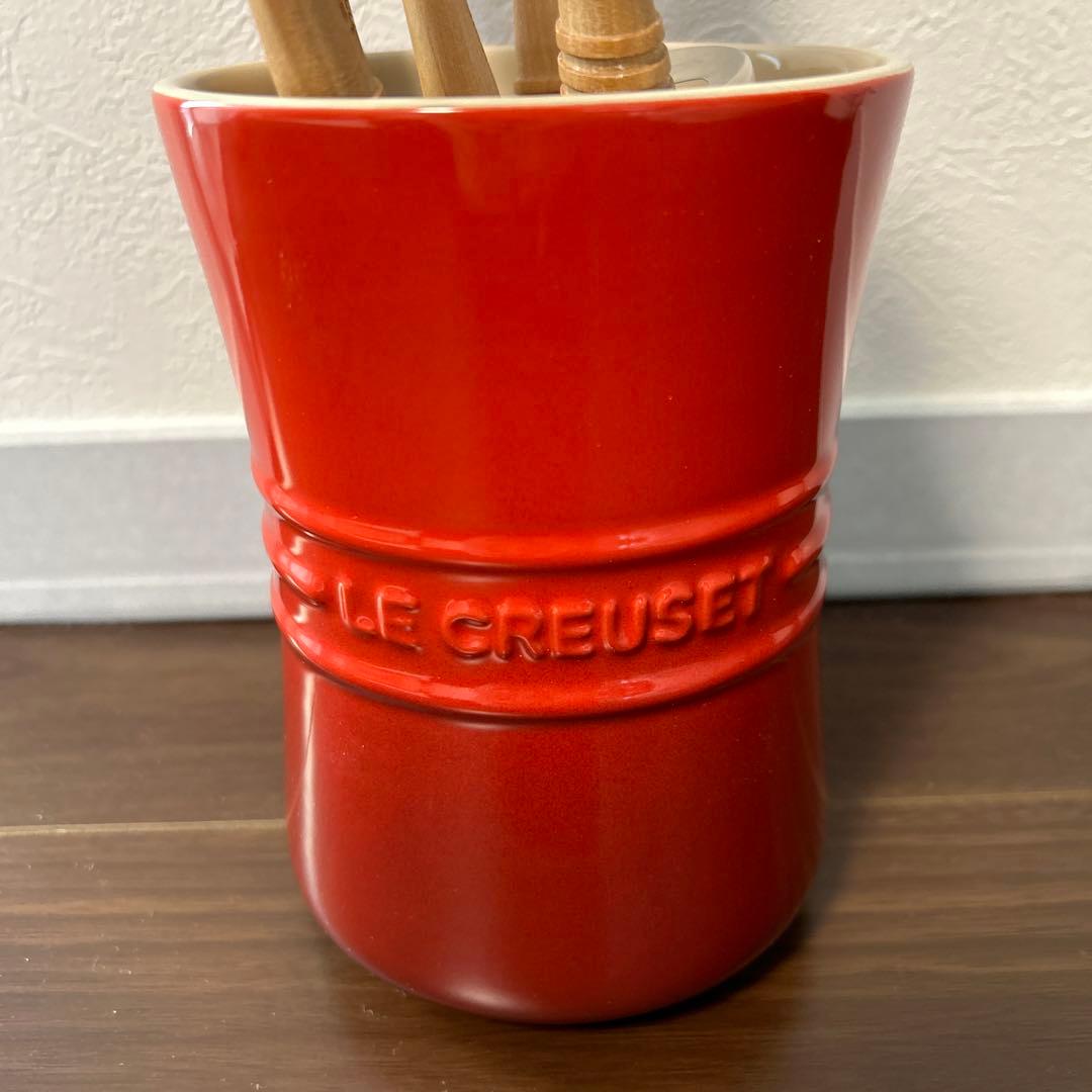 ルクルーゼ　ツールスタンド　スパチュラスタンド　赤　レッド