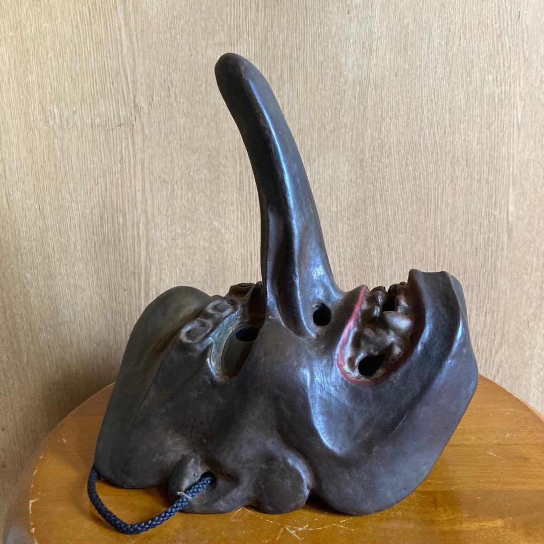 伝統的な日本の面 長い鼻　天狗