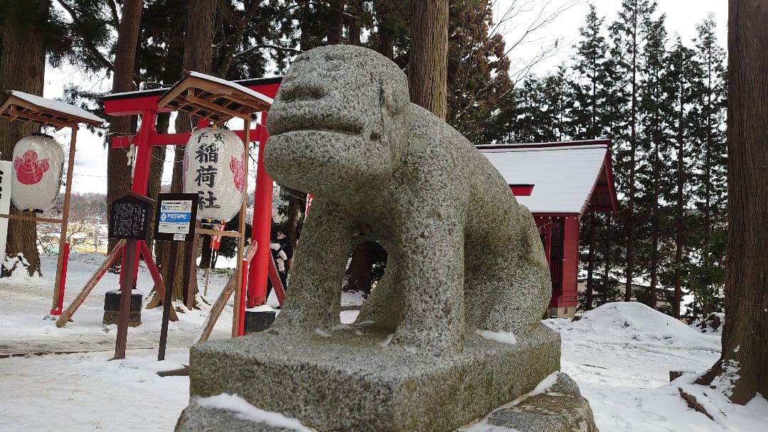 盛岡天満宮 狛犬 南部鉄器