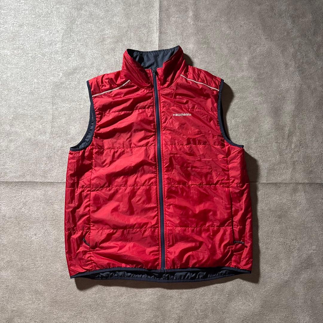 Patagonia リバーシブル クランクセット ベスト ネイビー 赤 L