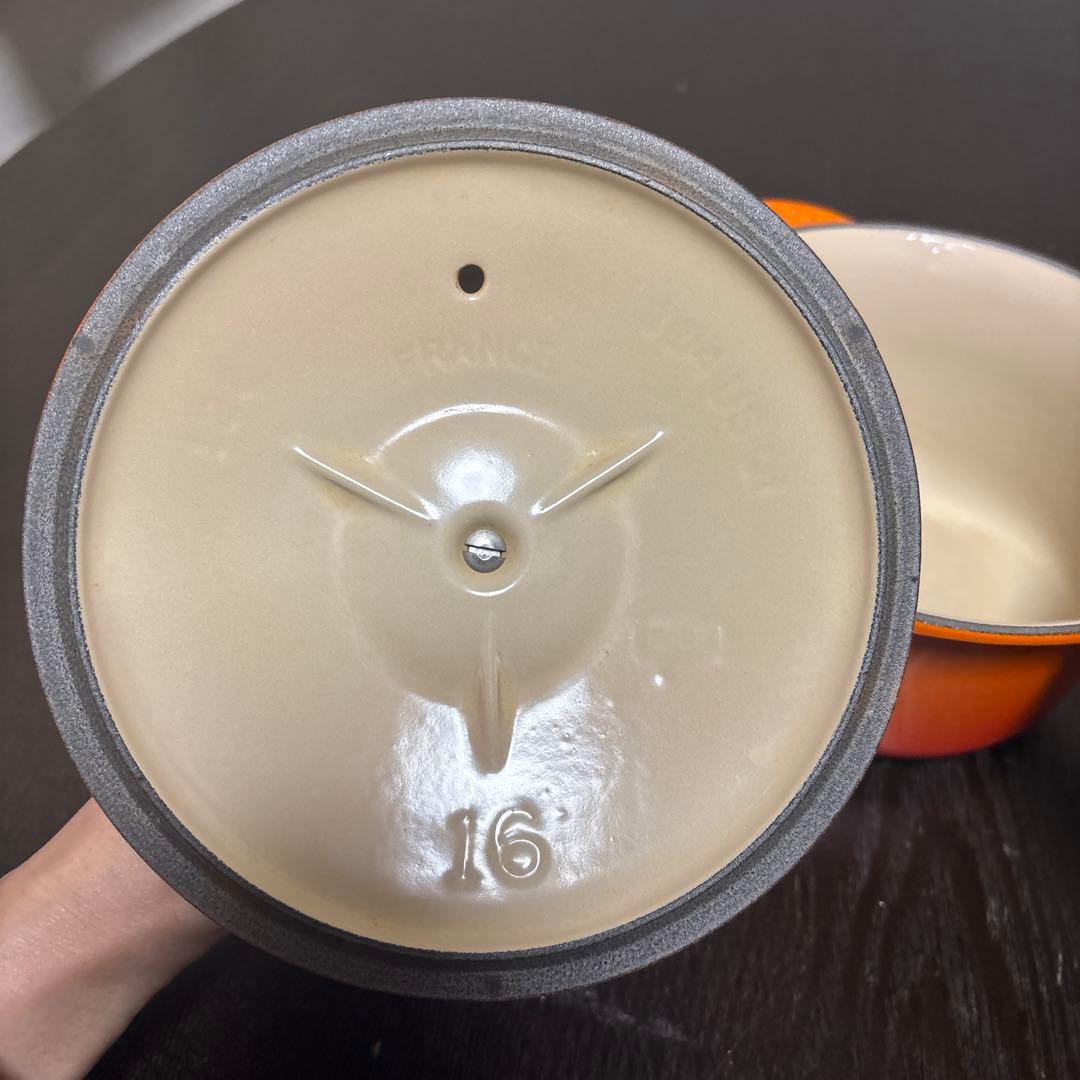 LE CREUSET　ソースパン オレンジ　片手鍋　16cm