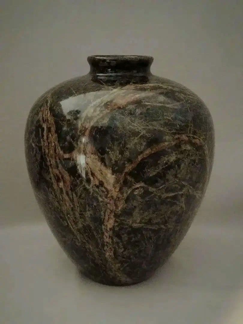 未使用 大理石調 テラゾ 壺 花瓶 フラワーベース インテリア 高級感