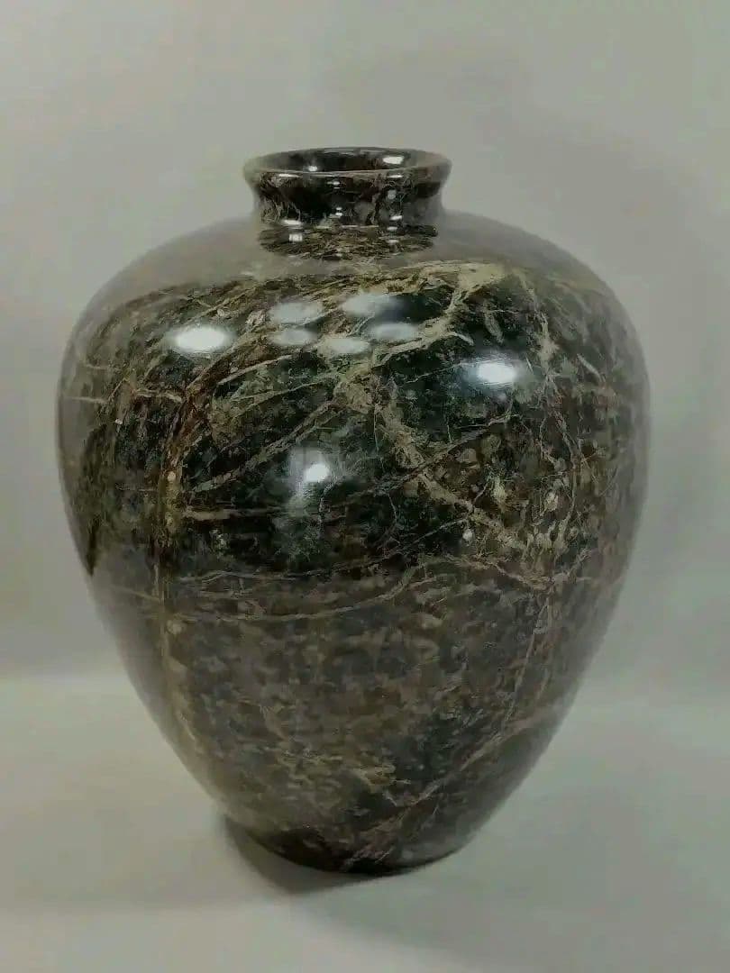 未使用 大理石調 テラゾ 壺 花瓶 フラワーベース インテリア 高級感