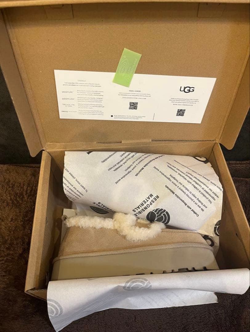 UGG アグ　ベージュ 厚底24cm