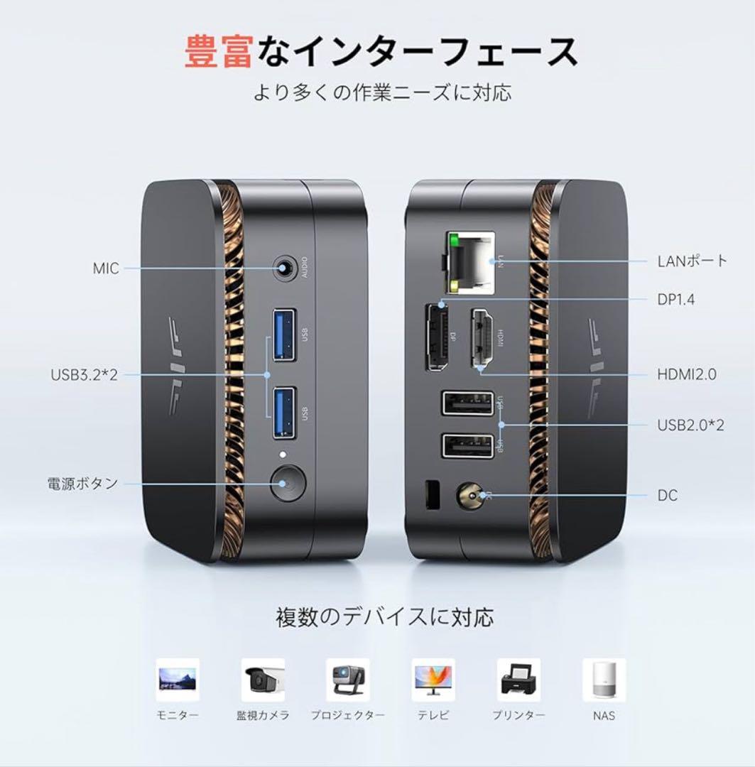 ミニpc最新の第12世代n150動作より安定 2025新モデル