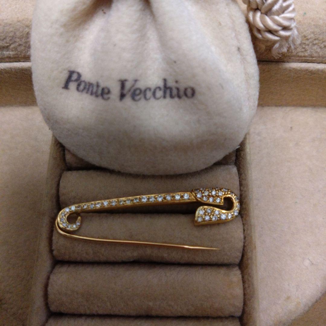 Ponte Vecchio K18ダイヤモンド0.28イエローゴールドブローチ