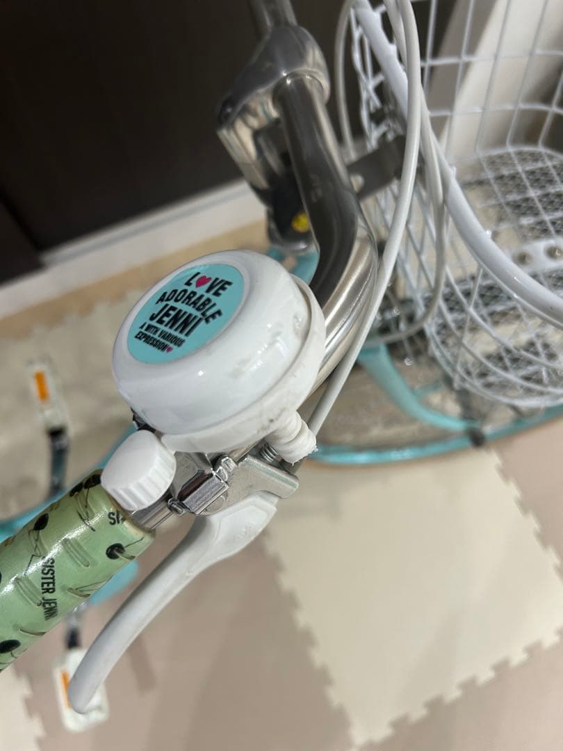 【値下げ】 子供自転車　シスタージェニー22インチ チェリー柄　ミントグリーン