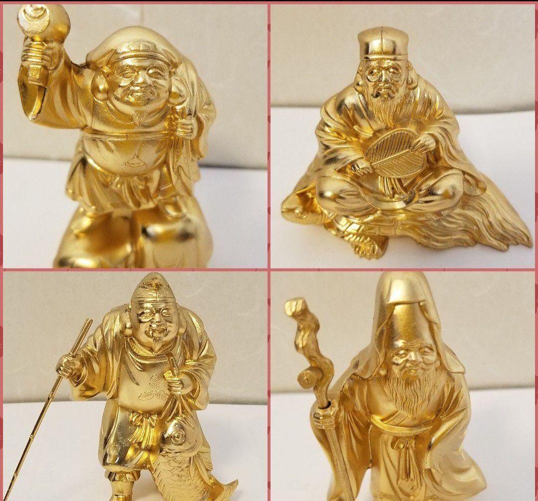開運【純金メッキ】七福神　牧田秀雲作