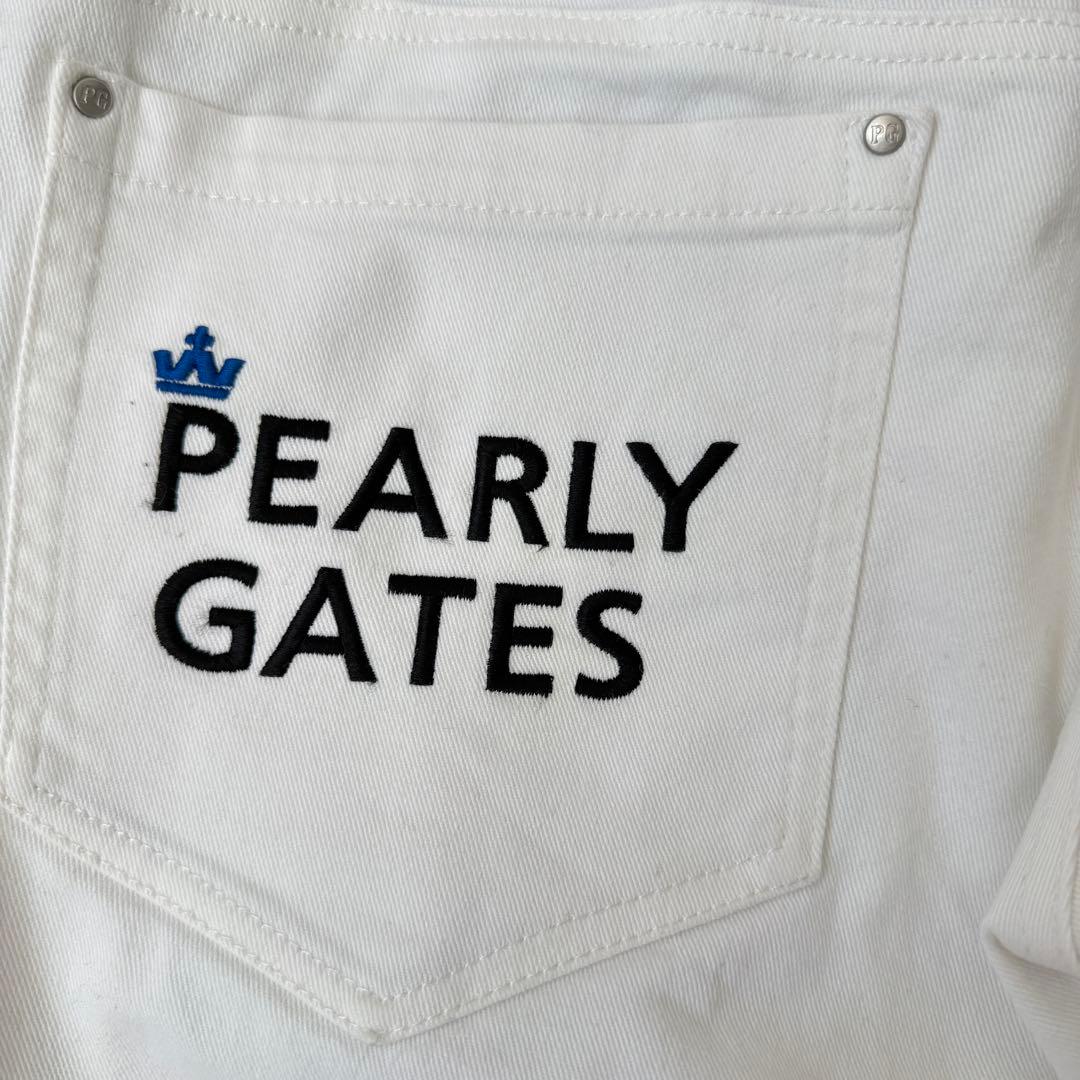 パーリーゲイツ　パンツ　白　M〜L相当　秋冬　コットン素材　ホワイト　4 ゴルフ