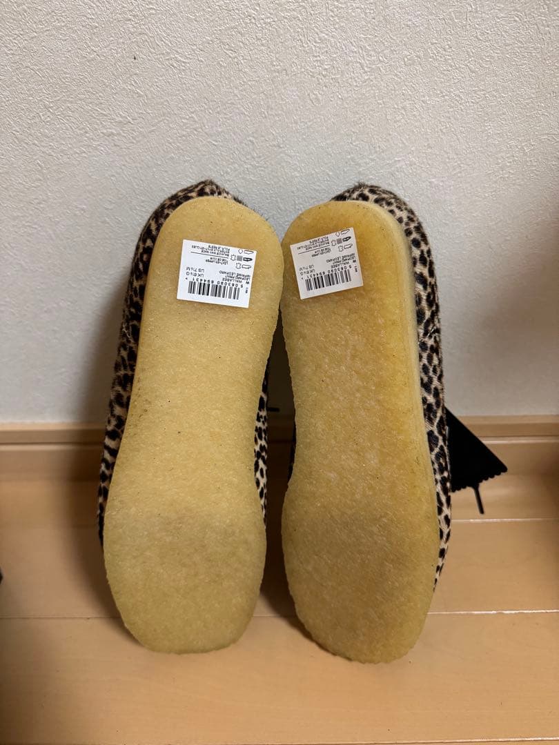 靴 CLARKS Wallabee Leopard UK6.5