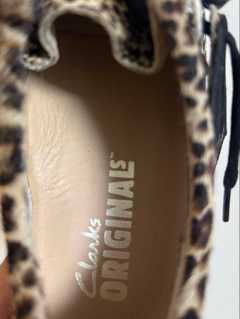 靴 CLARKS Wallabee Leopard UK6.5
