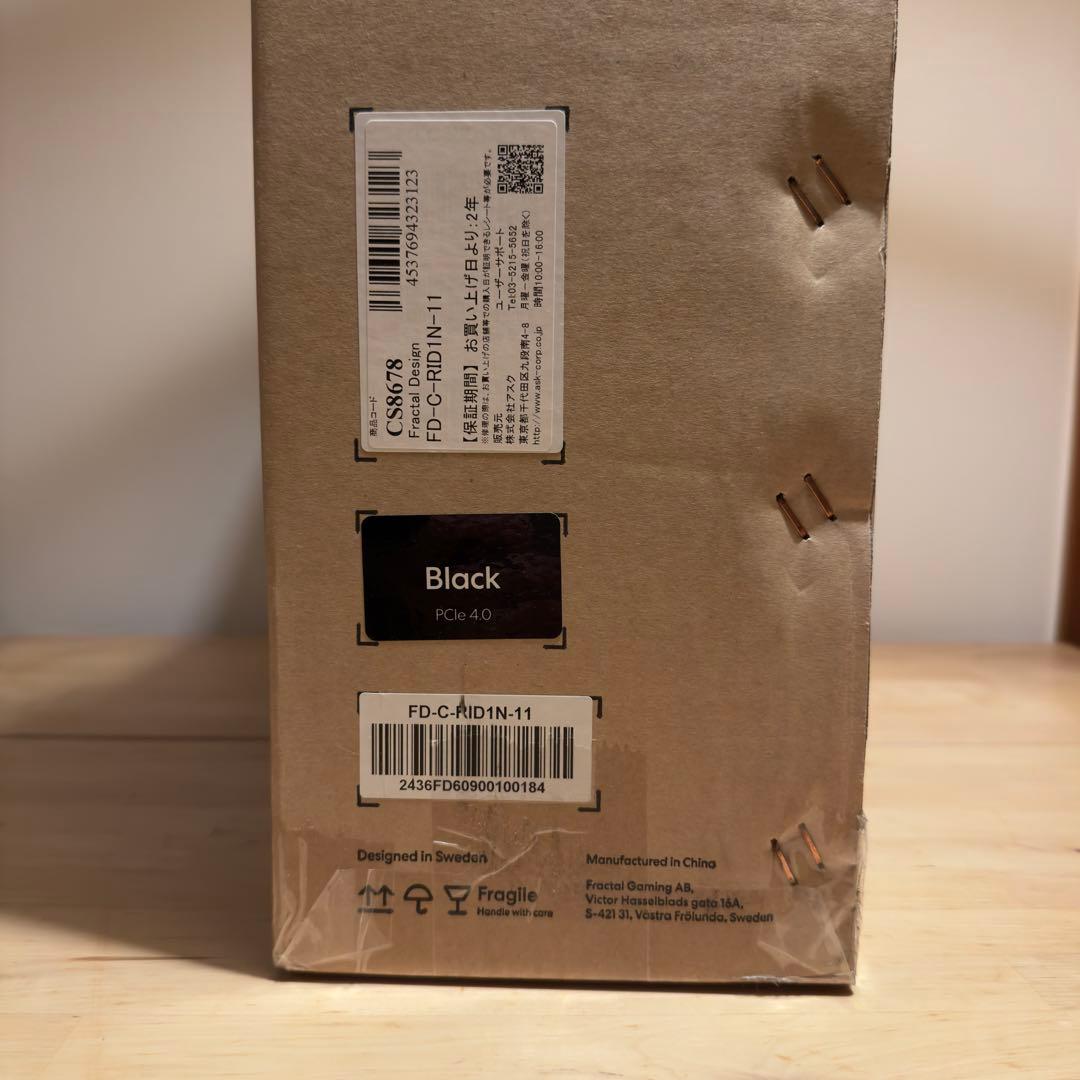 Fractal Design Ridge mini-ITX用PCケース ブラック