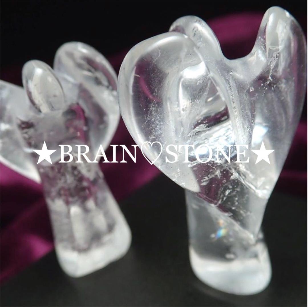 ★特選一品★幸福を運ぶ『天使モチーフ』【天然水晶エンジェル彫り置物１体】❤️