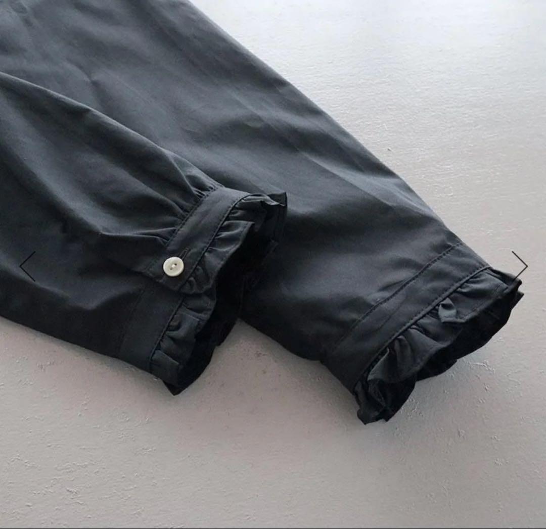 STAMP AND DIARY 100/1高密度ブロード フリルブラウス