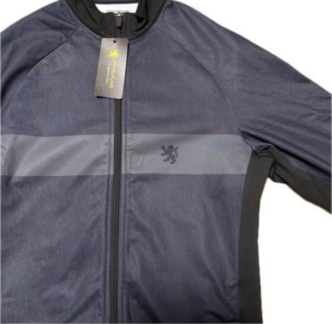 ■新品■　カペルミュール　M　裏起毛ジャケット　グレー　ボーダーデニムプリント