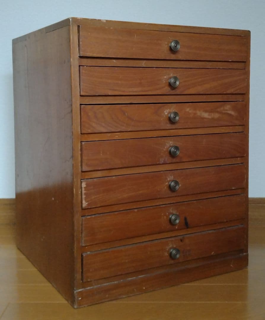 アンテーク　引き出し　7段　昭和レトロ　古道具 木製