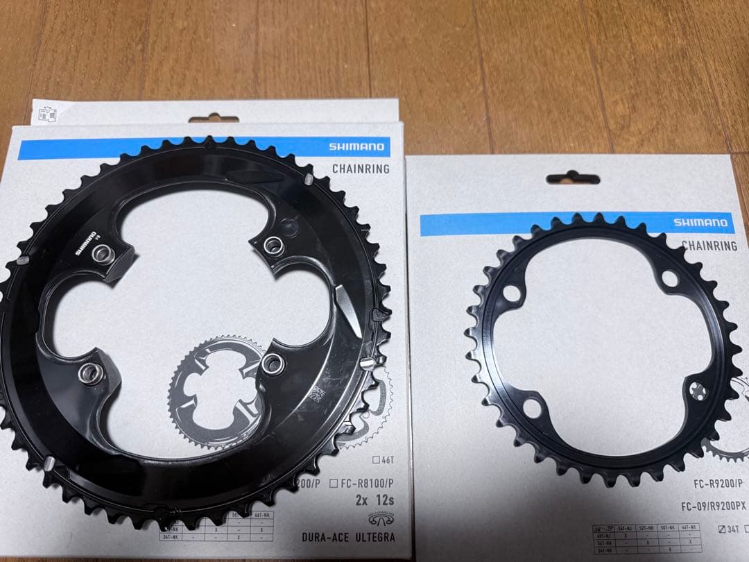 シマノ12sチェーンリング52-36 FC-R9200