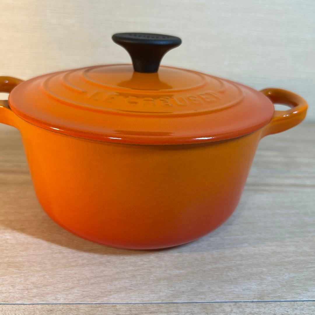 ルクルーゼ　ココットロンド　16cm オレンジ　両手鍋　鍋