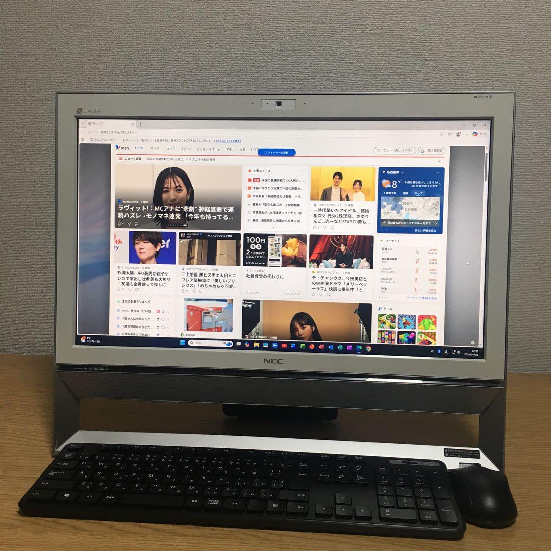 NEC LAVIE Win11 21.5インチ 地デジ 一体型 デスクトップPC