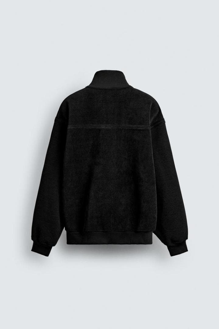 ZARA ザラ コーデュロイジップネック スウェットシャツ M