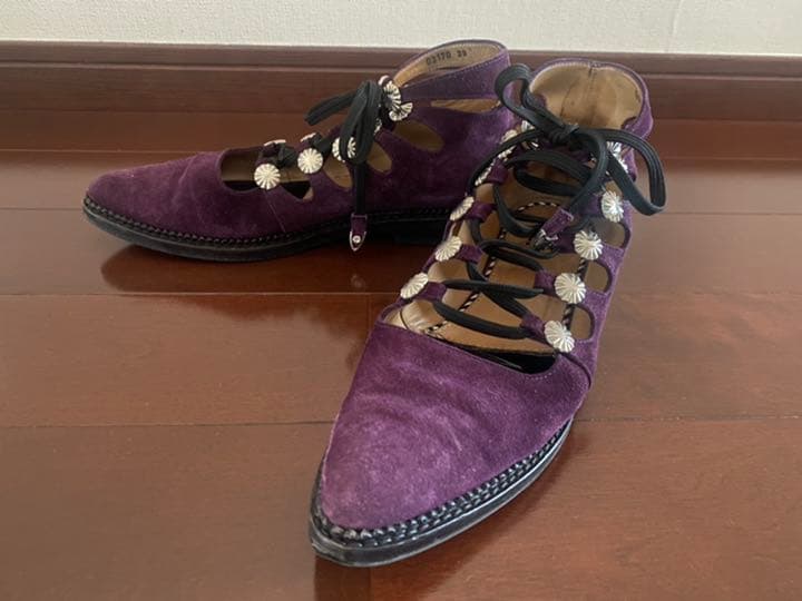 【美品】TOGA ギリーシューズ　39 パープル