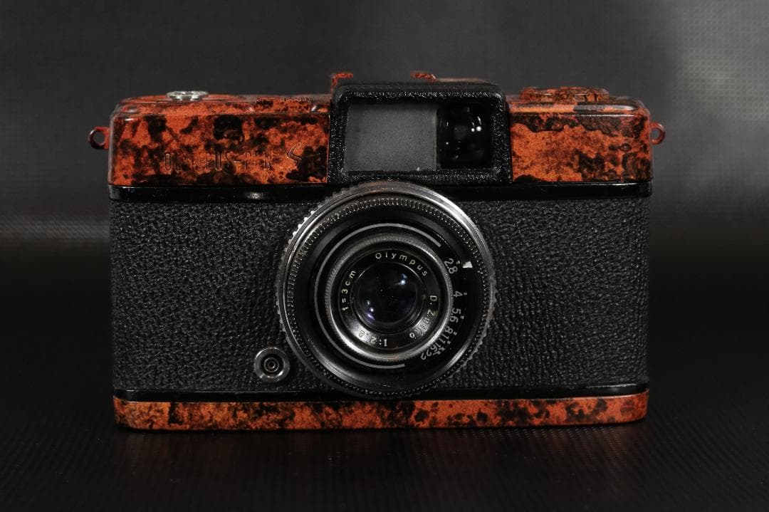 OH済 OLYMPUS PEN S F2.8 一点物 マーブルカスタム