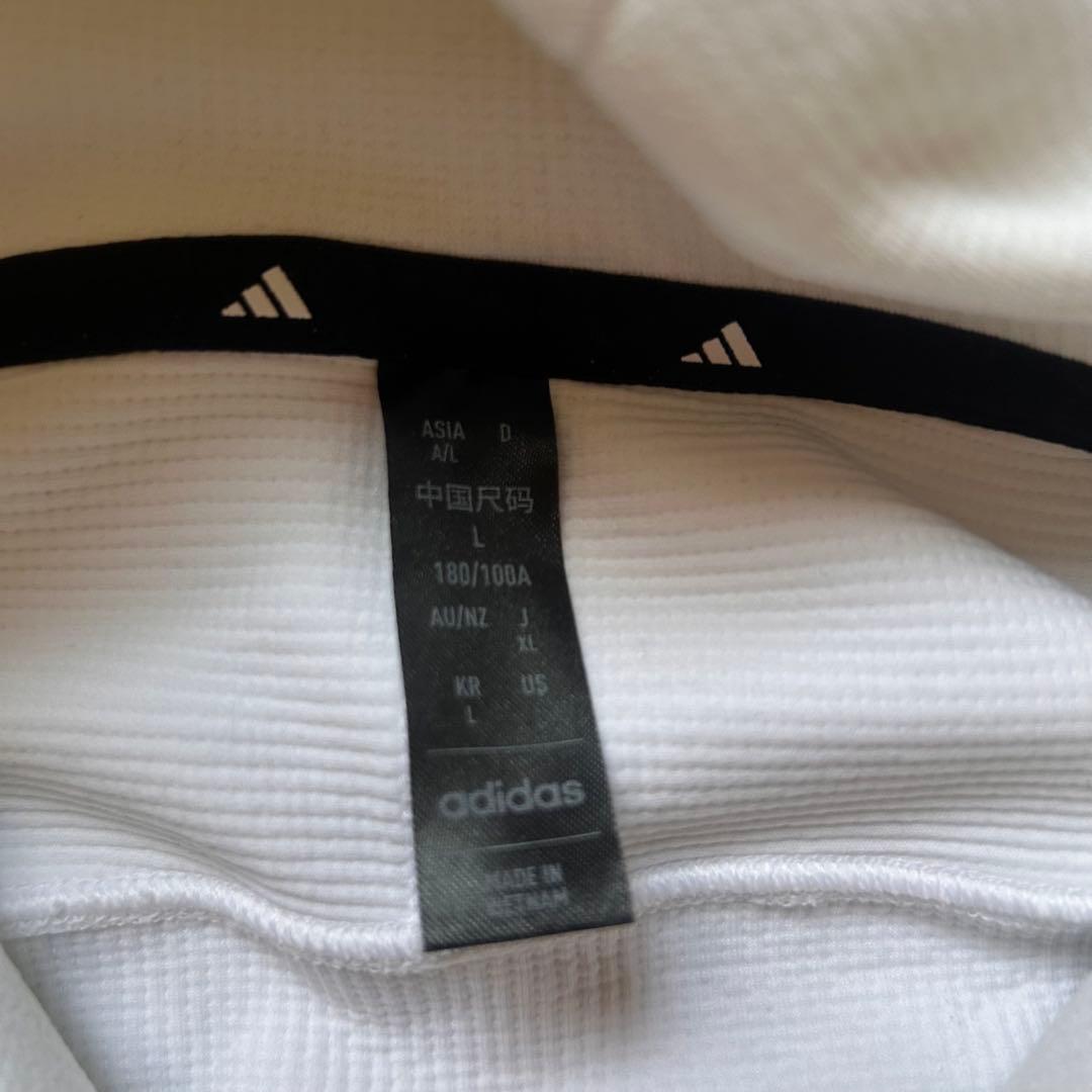 adidas セットアップ メンズ L パーカー パンツ ジャージ 上下 白美品