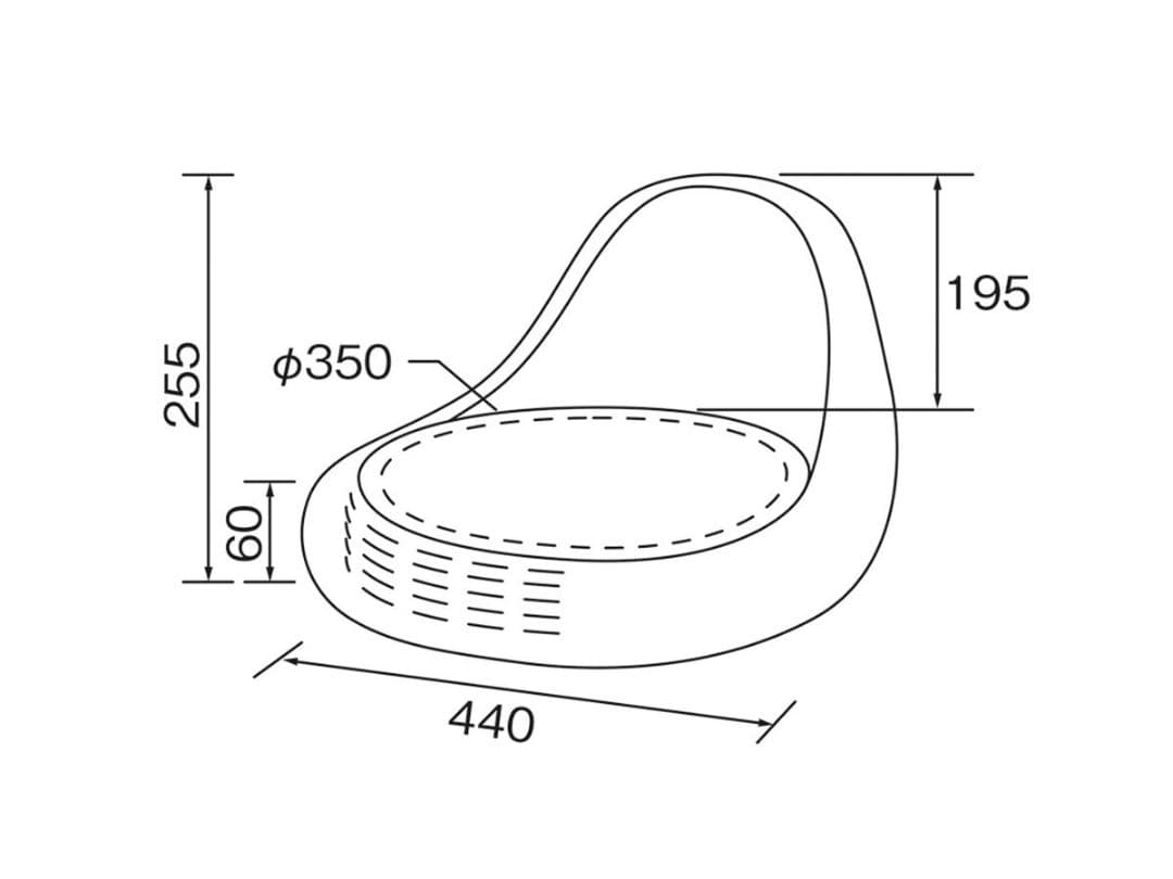 FLYMEe ラタンチェア クッション付き