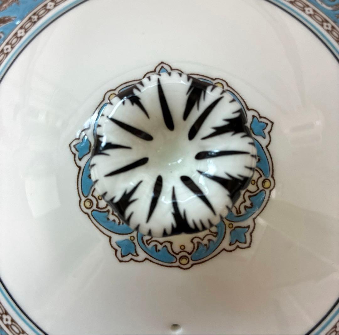 ウェッジウッド　フロレンティーンターコイズ　カバードベジタブル　スープチューリン