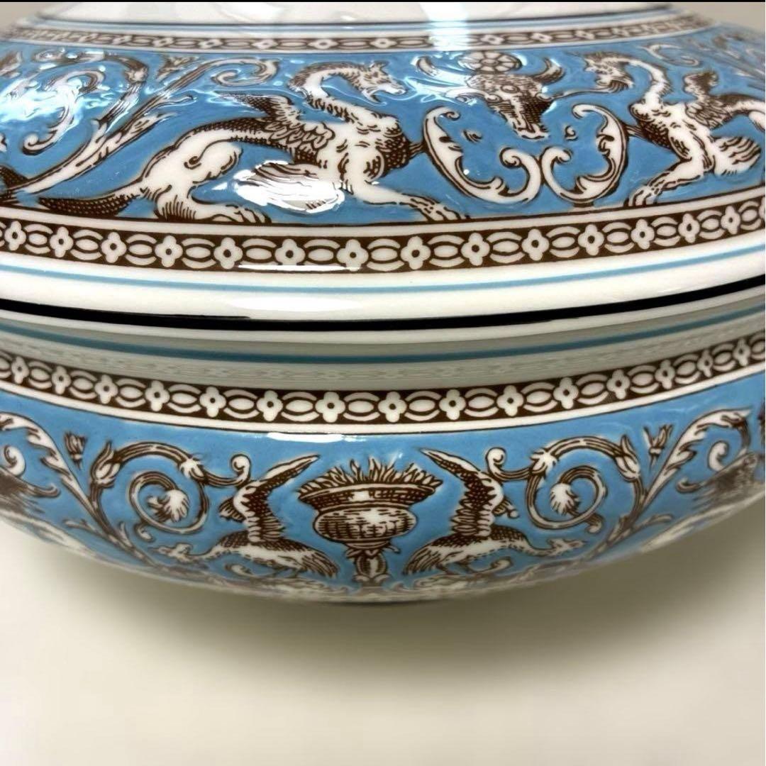 ウェッジウッド　フロレンティーンターコイズ　カバードベジタブル　スープチューリン