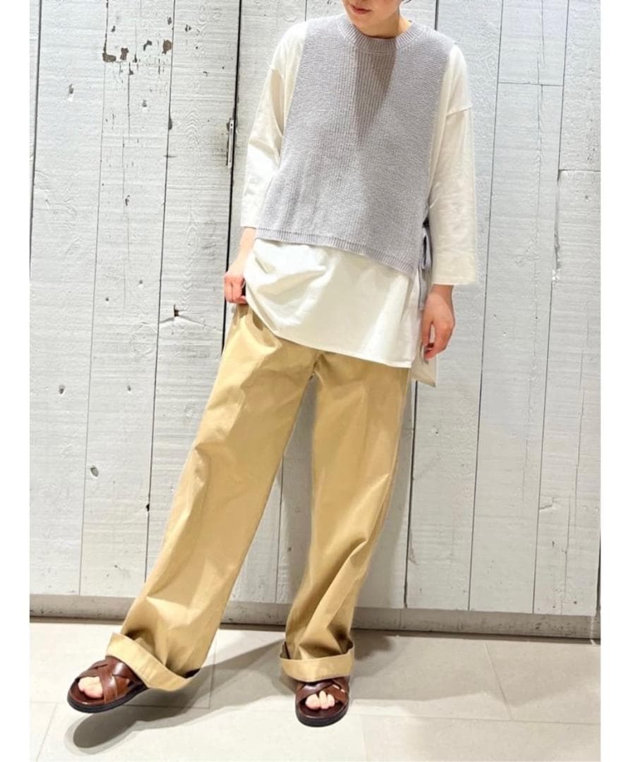 【chimala（チマラ）】チノトラウザーズ３２　ベージュ　チノパンメンズライク