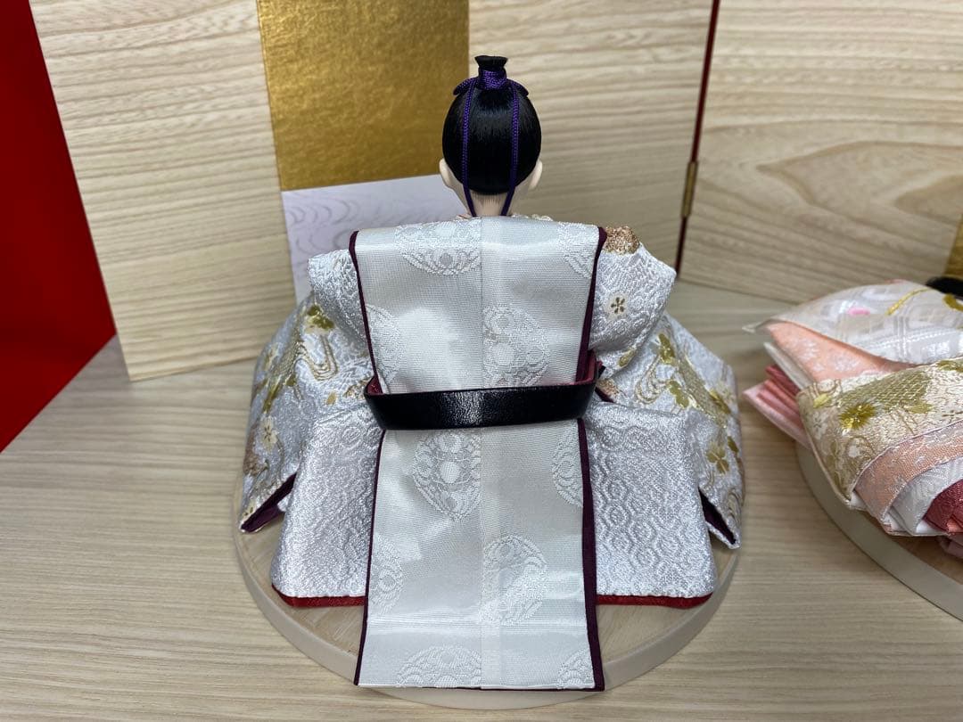 平安豊久　雛人形　親王飾り収納セット・サイズ間口約６０×奥行約３６×高さ約５５㎝