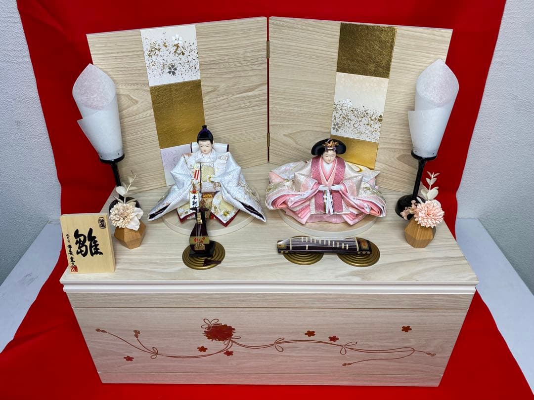 平安豊久　雛人形　親王飾り収納セット・サイズ間口約６０×奥行約３６×高さ約５５㎝