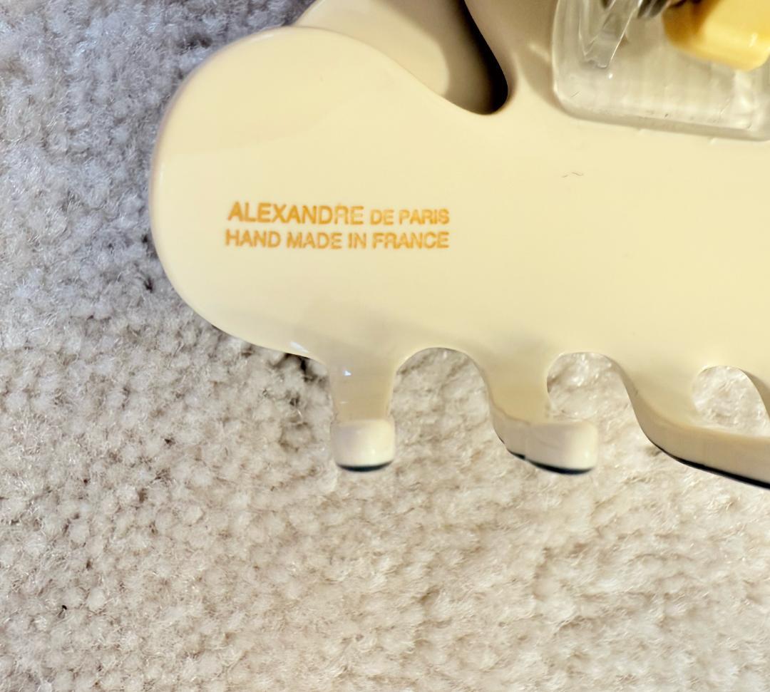 アレクサンドル　ドゥ　パリ　カメリアヘアクリップ　ブラック