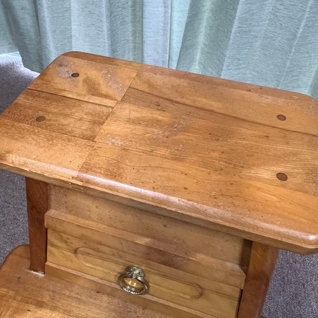 踏み台 引き出し付き 木製 スツール 収納 アンティーク