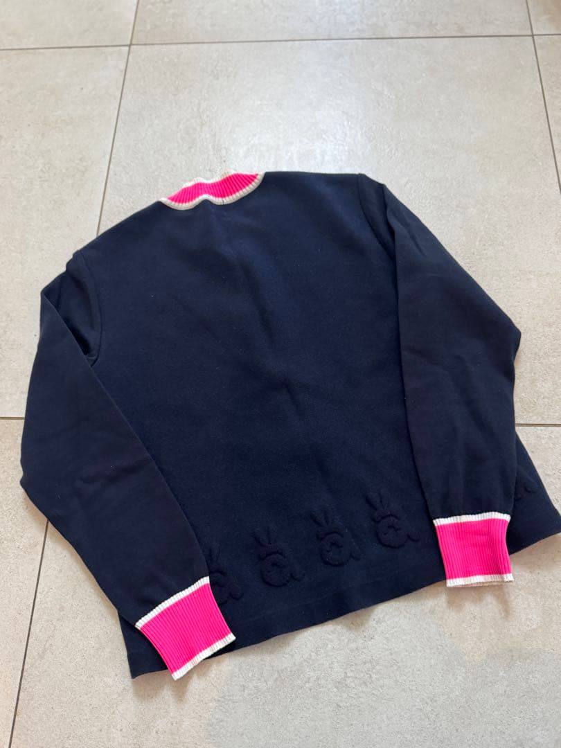 archivio アルチビオ 38ネイビー ジップアップ セーター レディース